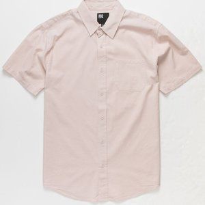 RSQ Solid Chambray Mens Dusty Pink Button Up Shirt XL